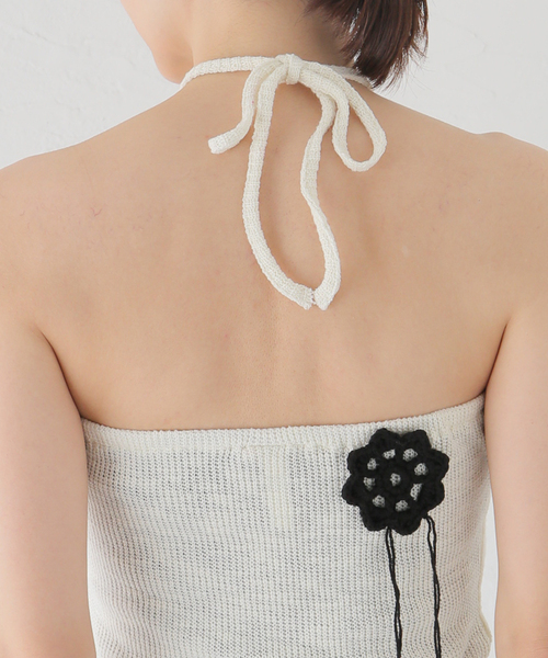 KIJUN/キジュン】 Sophie Halter-Neck Top