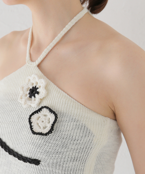 KIJUN/キジュン】 Sophie Halter-Neck Top