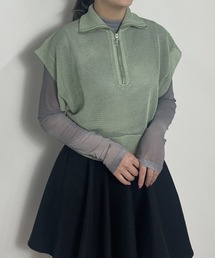 【WEB限定】メッシュハーフジップベスト