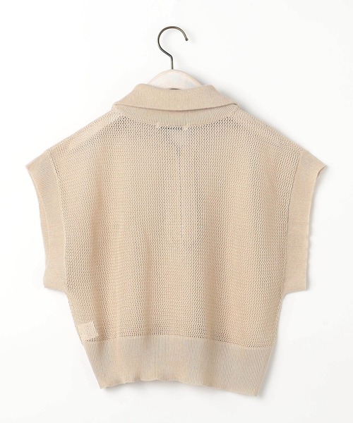 NICOLE CLUB（ニコル　クラブ）の「【WEB限定】メッシュハーフジップベスト（ベスト・レディース・グリーン/ブラック/オフホワイト・FREE）」の7枚目の写真