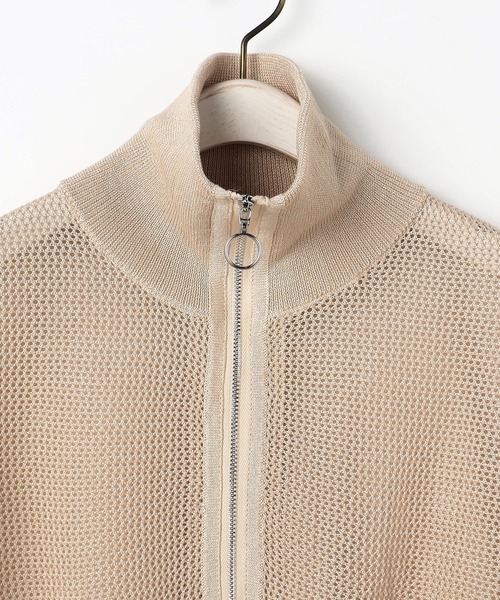 NICOLE CLUB（ニコル　クラブ）の「【WEB限定】メッシュハーフジップベスト（ベスト・レディース・グリーン/ブラック/オフホワイト・FREE）」の9枚目の写真