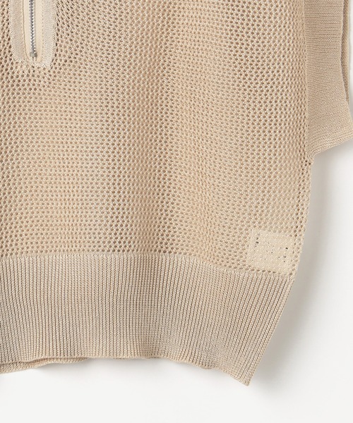 NICOLE CLUB（ニコル　クラブ）の「【WEB限定】メッシュハーフジップベスト（ベスト・レディース・グリーン/ブラック/オフホワイト・FREE）」の11枚目の写真