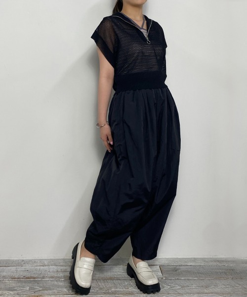 NICOLE CLUB（ニコル　クラブ）の「【WEB限定】メッシュハーフジップベスト（ベスト・レディース・グリーン/ブラック/オフホワイト・FREE）」の21枚目の写真