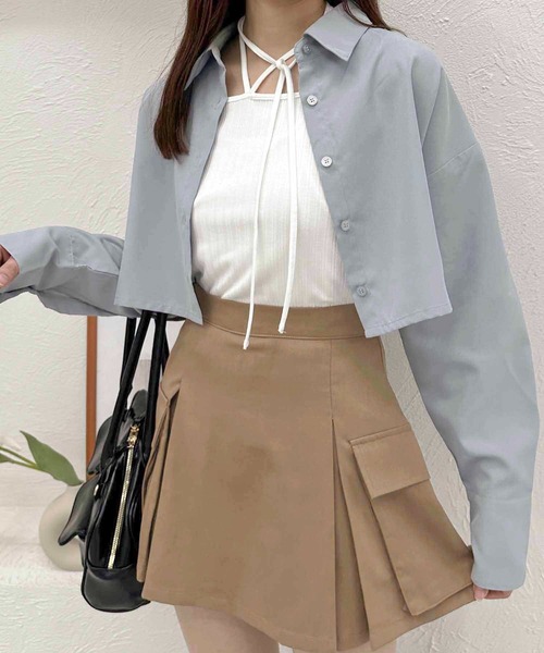 apres jour clair(アプレジュールクレア)の「【apres jour clair】2WAYタイ付きシャツ【ZOZOTOWN限定アイテム】(シャツ/ブラウス・レディース・ブルー/オフホワイト/チャコールグレー・フリー/X-LARGE)」の3枚目の写真