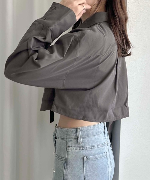 apres jour clair(アプレジュールクレア)の「【apres jour clair】2WAYタイ付きシャツ【ZOZOTOWN限定アイテム】(シャツ/ブラウス・レディース・ブルー/オフホワイト/チャコールグレー・フリー/X-LARGE)」の4枚目の写真