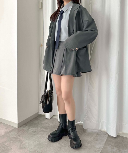 apres jour clair(アプレジュールクレア)の「【apres jour clair】2WAYタイ付きシャツ【ZOZOTOWN限定アイテム】(シャツ/ブラウス・レディース・ブルー/オフホワイト/チャコールグレー・フリー/X-LARGE)」の9枚目の写真