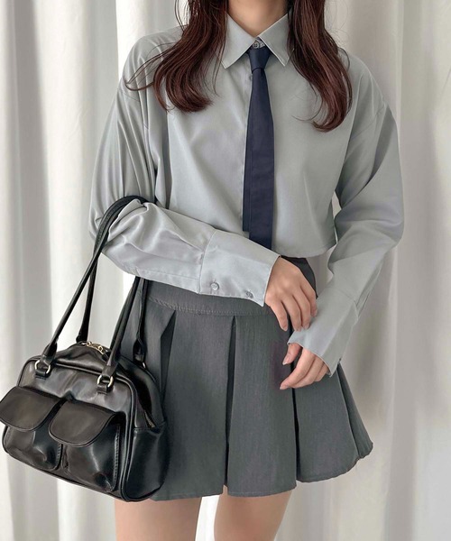 apres jour clair(アプレジュールクレア)の「【apres jour clair】2WAYタイ付きシャツ【ZOZOTOWN限定アイテム】(シャツ/ブラウス・レディース・ブルー/オフホワイト/チャコールグレー・フリー/X-LARGE)」の10枚目の写真
