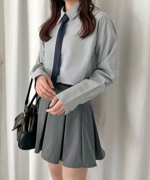 apres jour clair(アプレジュールクレア)の「【apres jour clair】2WAYタイ付きシャツ【ZOZOTOWN限定アイテム】(シャツ/ブラウス・レディース・ブルー/オフホワイト/チャコールグレー・フリー/X-LARGE)」の11枚目の写真