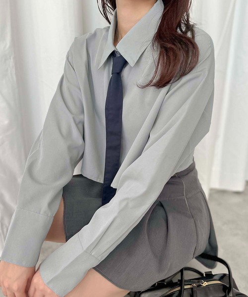 apres jour clair(アプレジュールクレア)の「【apres jour clair】2WAYタイ付きシャツ【ZOZOTOWN限定アイテム】(シャツ/ブラウス・レディース・ブルー/オフホワイト/チャコールグレー・フリー/X-LARGE)」の15枚目の写真