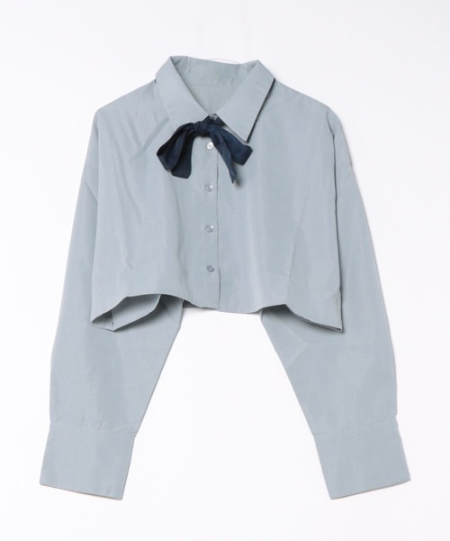 セール】【apres jour clair】2WAYタイ付きシャツ【ZOZOTOWN限定