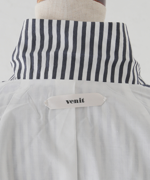 venit(ヴェニット)の「【venit】ストライプジャケット(テーラードジャケット・レディース・ネイビー・38)」の12枚目の写真