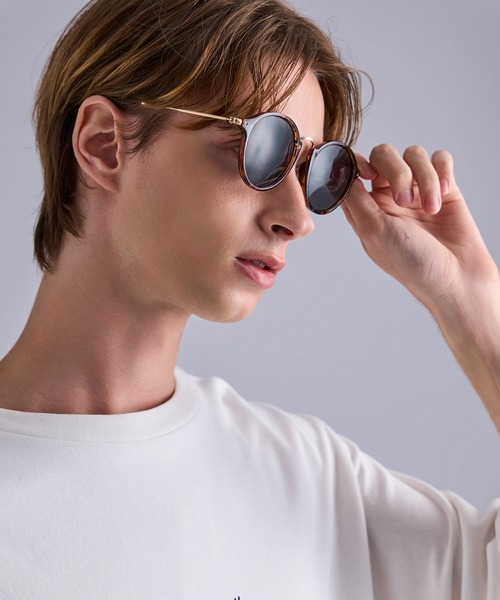 JUNRED（ジュンレッド）の「【 追加生産 】コンビボストンサングラス（サングラス・メンズ・ブルー/ブラック・FREE）」の4枚目の写真