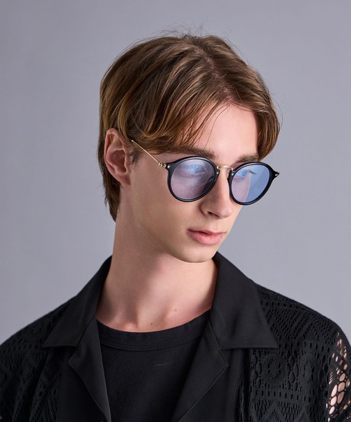 JUNRED（ジュンレッド）の「【 追加生産 】コンビボストンサングラス（サングラス・メンズ・ブルー/ブラック・FREE）」の6枚目の写真