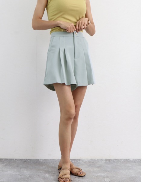 Miniministore(ミニミニストア)の「プリーツキュロットパンツレディース 韓国(その他パンツ・レディース・ブルー/ブラック/ホワイト・L/S/M)」の6枚目の写真