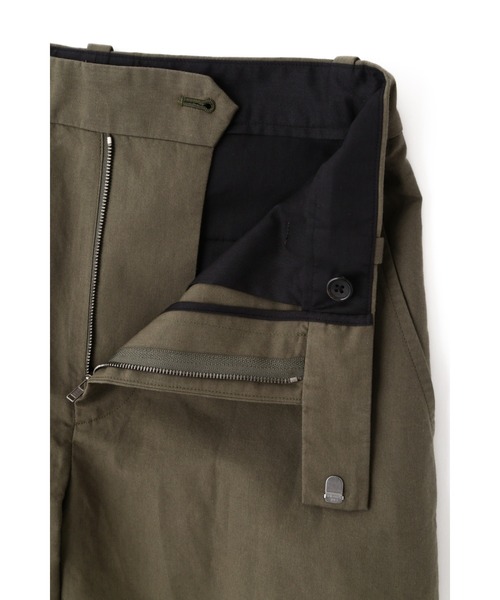 23SS 完売品✨マーガレットハウエル コットンリネンツイルパンツ オリーブ系1 23SS 完売品✨マーガレットハウエル コットンリネンツイルパンツ