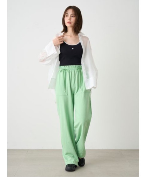 SNIDEL（スナイデル）の「ダブルリボンスウェットパンツ（スウェットパンツ・レディース・ブラック/アイボリー/グリーン・1/0）」の9枚目の写真