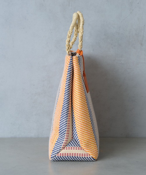Actually（アクチュアリー）の「ラフィア風トート（トートバッグ・レディース・オレンジ/グリーン・フリー）」の12枚目の写真