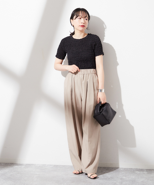 journal standard L'essage（ジャーナルスタンダードレサージュ）の「POKOPOKO Tシャツ（Tシャツ/カットソー・レディース・ホワイト/ブラック/ベージュ・FREE）」の4枚目の写真