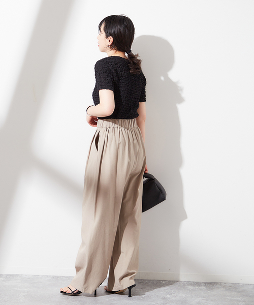 journal standard L'essage（ジャーナルスタンダードレサージュ）の「POKOPOKO Tシャツ（Tシャツ/カットソー・レディース・ホワイト/ブラック/ベージュ・FREE）」の5枚目の写真