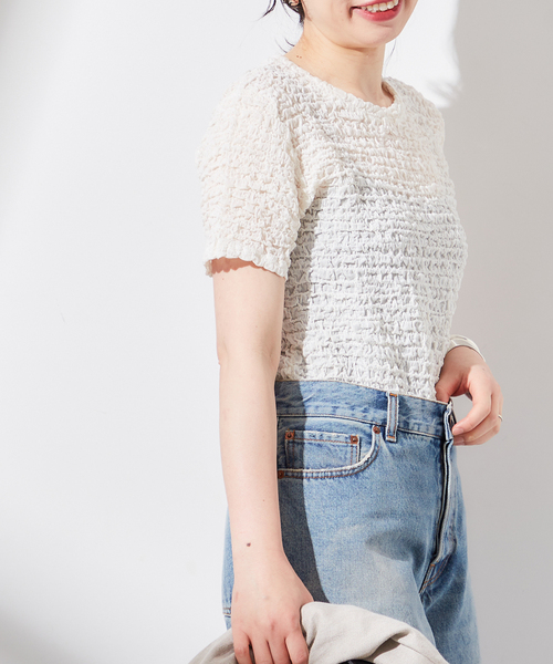 journal standard L'essage（ジャーナルスタンダードレサージュ）の「POKOPOKO Tシャツ（Tシャツ/カットソー・レディース・ホワイト/ブラック/ベージュ・FREE）」の12枚目の写真