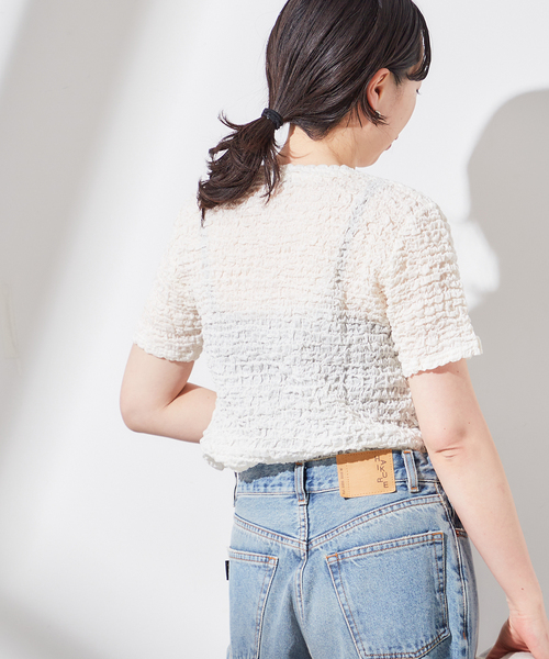 journal standard L'essage（ジャーナルスタンダードレサージュ）の「POKOPOKO Tシャツ（Tシャツ/カットソー・レディース・ホワイト/ブラック/ベージュ・FREE）」の13枚目の写真