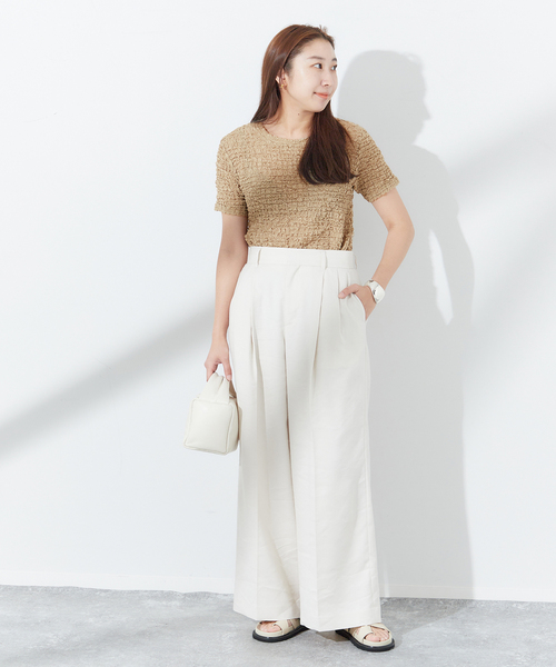 journal standard L'essage（ジャーナルスタンダードレサージュ）の「POKOPOKO Tシャツ（Tシャツ/カットソー・レディース・ホワイト/ブラック/ベージュ・FREE）」の14枚目の写真