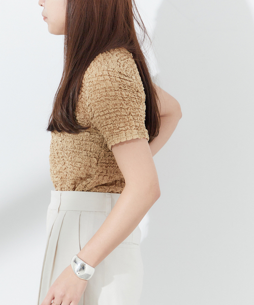 journal standard L'essage（ジャーナルスタンダードレサージュ）の「POKOPOKO Tシャツ（Tシャツ/カットソー・レディース・ホワイト/ブラック/ベージュ・FREE）」の18枚目の写真