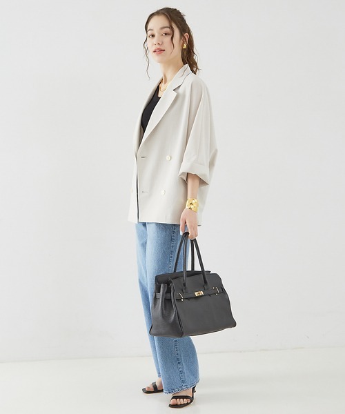 撥水ドルマンハーフスリーブジャケット　Rouge vif 撥水ドルマンハーフスリーブジャケット｜Rouge vif la cle