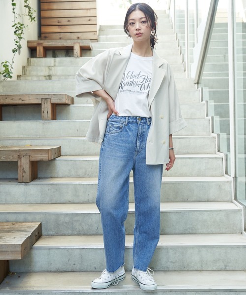 Rouge vif Anna（ルージュヴィフアンナ）の「撥水ドルマンハーフスリーブジャケット（テーラードジャケット・レディース・ベージュ/チャコールグレー/ダークベージュ/ブラック・フリー）」の9枚目の写真