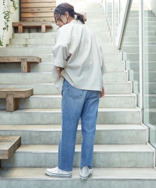 Rouge vif Anna（ルージュヴィフアンナ）の「撥水ドルマンハーフスリーブジャケット（テーラードジャケット・レディース・ベージュ/チャコールグレー/ダークベージュ/ブラック・フリー）」の5枚目の写真