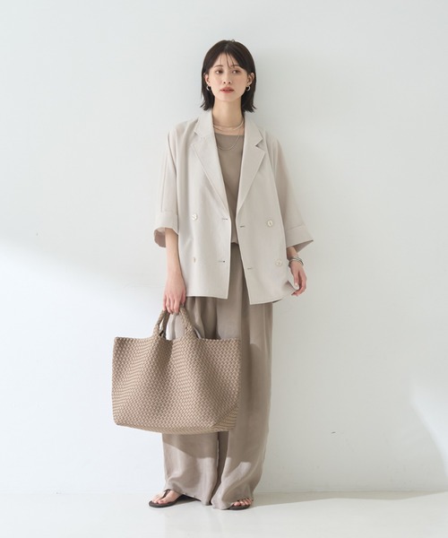 セール】撥水ドルマンハーフスリーブジャケット（テーラードジャケット