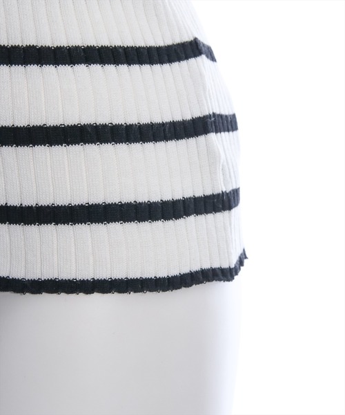 clear(クリア)の「5分袖スカラップニットトップス≪2024SS≫(ニット/セーター・レディース・オフホワイト/ブラック/ホワイト×ブラック/グレー系その他・F)」の18枚目の写真