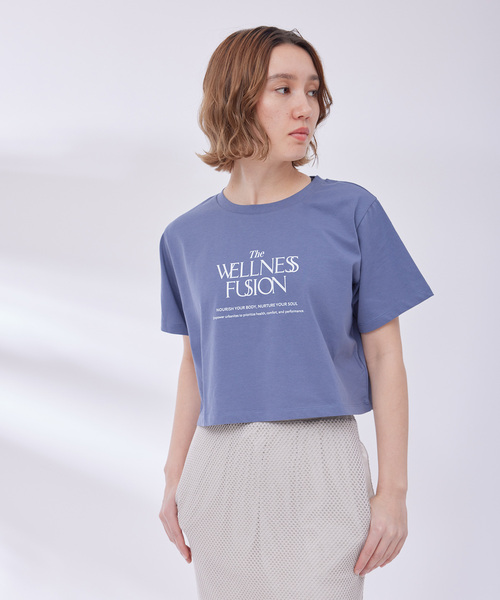 NERGY（ナージー）の「グラフィッククロップドTシャツ（Tシャツ/カットソー・レディース・キナリ/パープル/ブラック/グレー・FREE）」の4枚目の写真