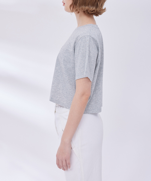 NERGY（ナージー）の「グラフィッククロップドTシャツ（Tシャツ/カットソー・レディース・キナリ/パープル/ブラック/グレー・FREE）」の22枚目の写真