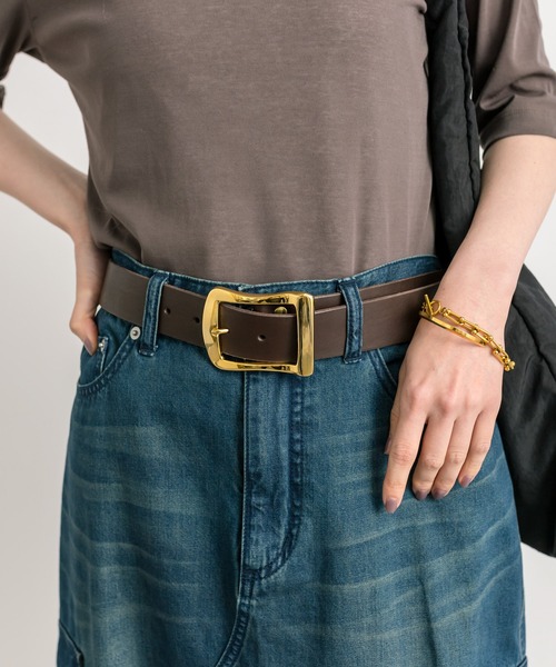 RIVE DROITE（リヴドロワ）の「MONN.:. (モン)/メタルベルト（ベルト・レディース・ブラック/ダークブラウン・FREE）」の6枚目の写真