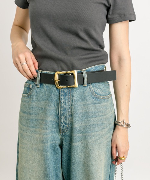 RIVE DROITE（リヴドロワ）の「MONN.:. (モン)/メタルベルト（ベルト・レディース・ブラック/ダークブラウン・FREE）」の3枚目の写真