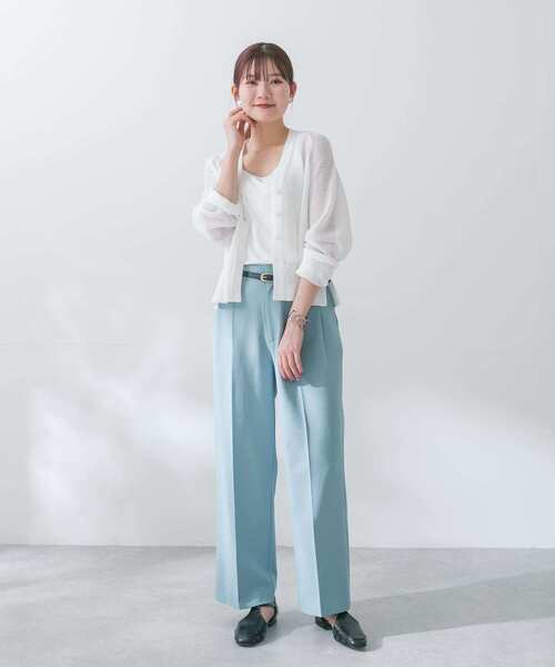 ROSSO ショートメッシュカーディガン ホワイト 美品 セール】ショートメッシュカーディガン（カーディガン/ボレロ