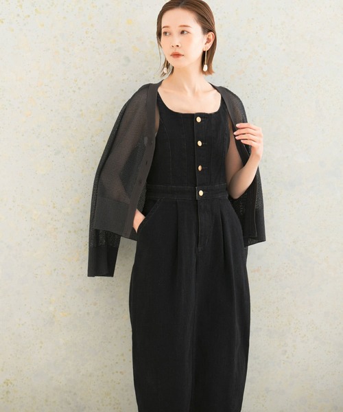 URBAN RESEARCH ROSSO WOMEN（アーバンリサーチ　ロッソ）の「ショートメッシュカーディガン（カーディガン/ボレロ・レディース・チャコールグレー/ホワイト/イエロー系その他・FREE）」の10枚目の写真