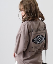 サガラ刺繍オーバーサイズTシャツ UVカット&COOL&DRY 半袖