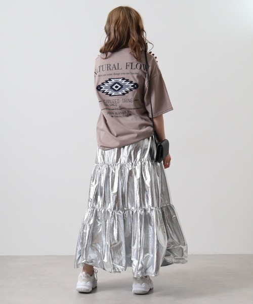 FUNALIVE(ファンアライブ)の「サガラ刺繍オーバーサイズTシャツ UVカット&COOL&DRY 半袖(Tシャツ/カットソー・メンズ・スミクロ/ネイビー/ホワイト/モカ・L/M/LL)」の7枚目の写真