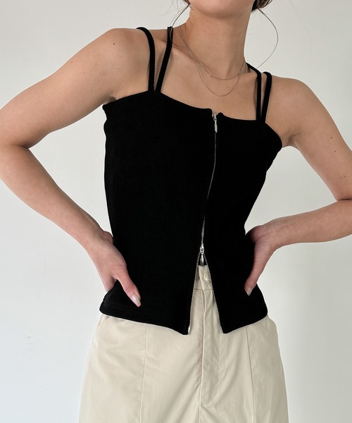 セール】ダブルジップキャミビスチェ（キャミソール）｜JUNOAH
