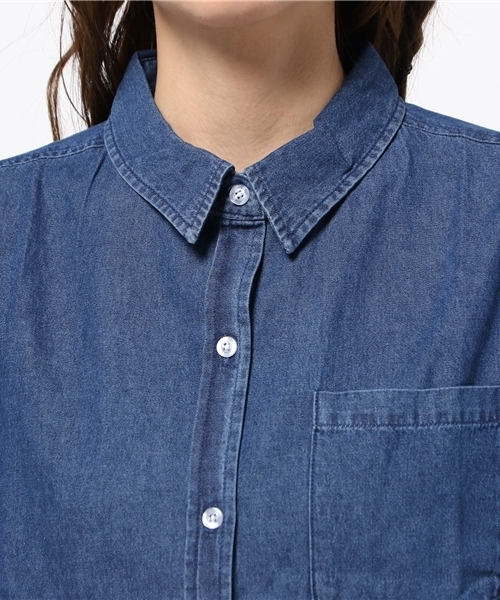 WEGO（ウィゴー）の「WEGO/ デニムフリンジシャツ（シャツ/ブラウス・レディース・インディゴブルー・FREE）」の10枚目の写真