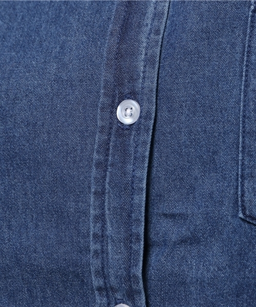 WEGO（ウィゴー）の「WEGO/ デニムフリンジシャツ（シャツ/ブラウス・レディース・インディゴブルー・FREE）」の5枚目の写真