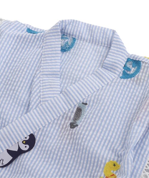 BIT'Z（ビッツ）の「海の生き物数字刺繍柄甚平ロンパス（浴衣・キッズ・ブルー/イエロー・70/80）」の5枚目の写真