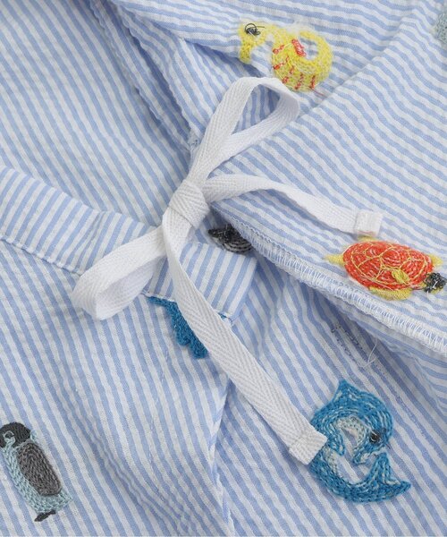 BIT'Z（ビッツ）の「海の生き物数字刺繍柄甚平ロンパス（浴衣・キッズ・ブルー/イエロー・70/80）」の13枚目の写真