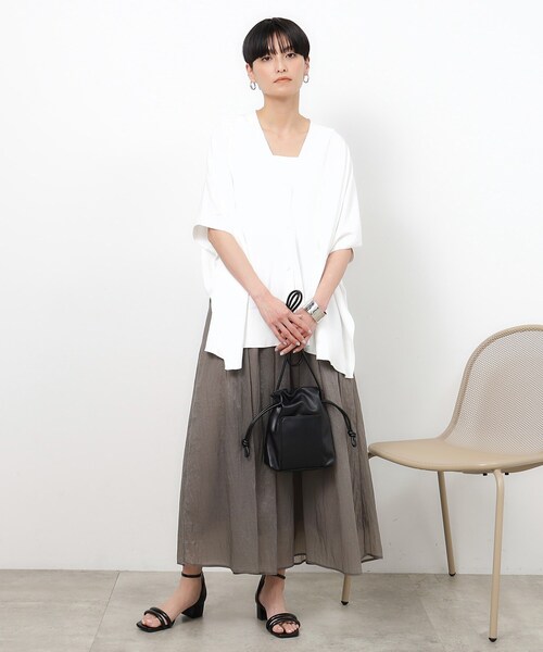 OPAQUE.CLIP（オペークドットクリップ）の「◆サイドドロストミニショルダーバッグ（ショルダーバッグ・レディース・ベージュ系1/ホワイト系3/シルバー/ブラック・00）」の13枚目の写真