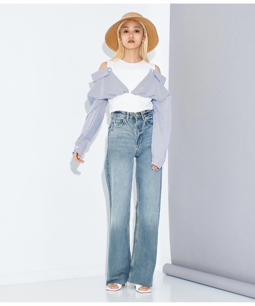 Settimissimo（セッティミッシモ）の「ITALY シャツドッキングデザイントップス（Tシャツ/カットソー・レディース・ホワイト/ブラック・FREE）」の8枚目の写真