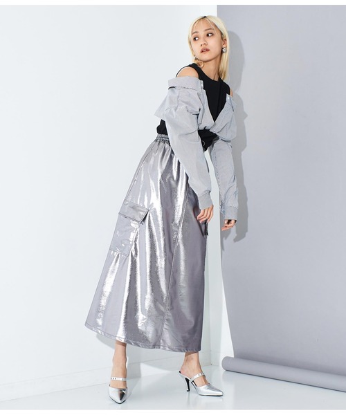 Settimissimo（セッティミッシモ）の「ITALY シャツドッキングデザイントップス（Tシャツ/カットソー・レディース・ホワイト/ブラック・FREE）」の19枚目の写真