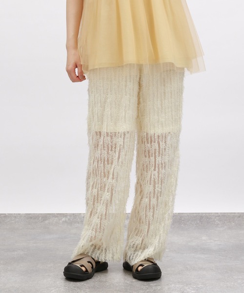 LAKOLE(ラコレ)の「フェザーチュールパンツ / 124145(その他パンツ・レディース・グレイッシュベージュ/ブラック/アイボリー・MEDIUM/SMALL)」の18枚目の写真