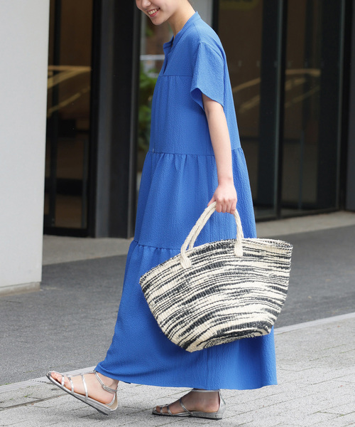 JOURNAL STANDARD relume(ジャーナルスタンダード レリューム)の「リップクレープティアードワンピース(シャツワンピース・レディース・ブラック/ブラウン/ブルー系その他・FREE)」の17枚目の写真